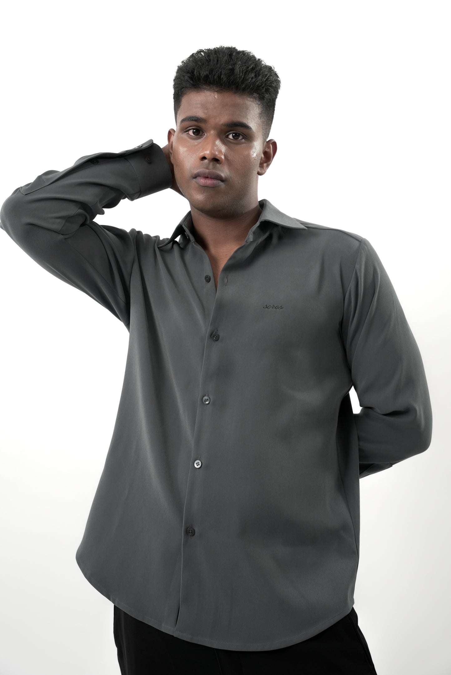 Graphite Velour Shirt