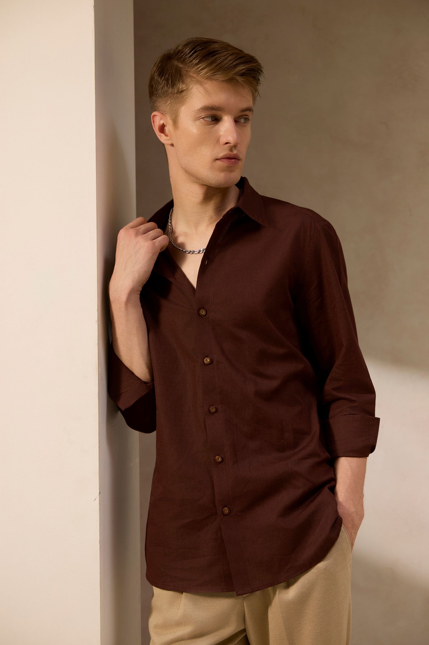 Espresso Linen Shirt