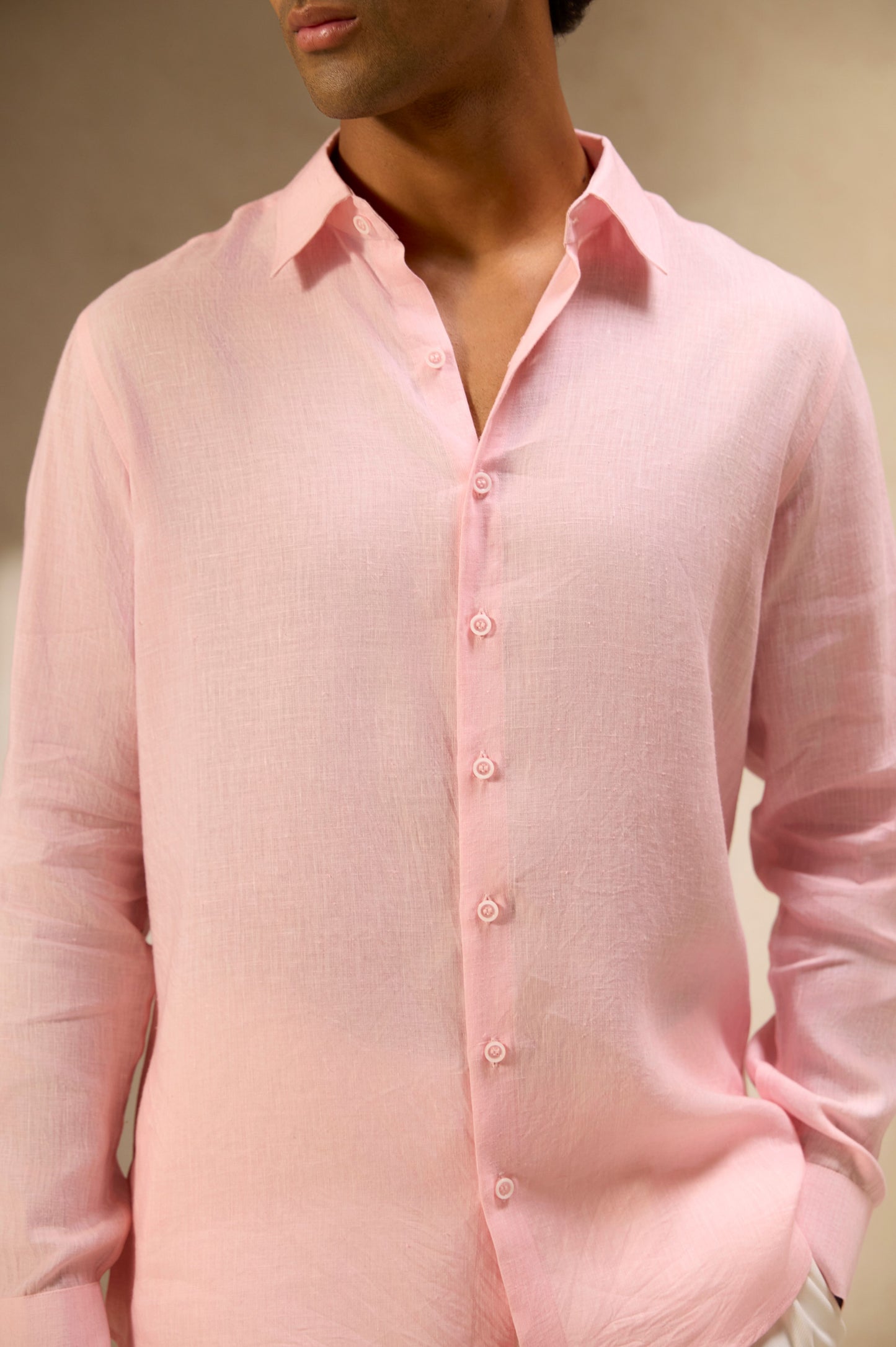 Blush Rose Linen Shirt