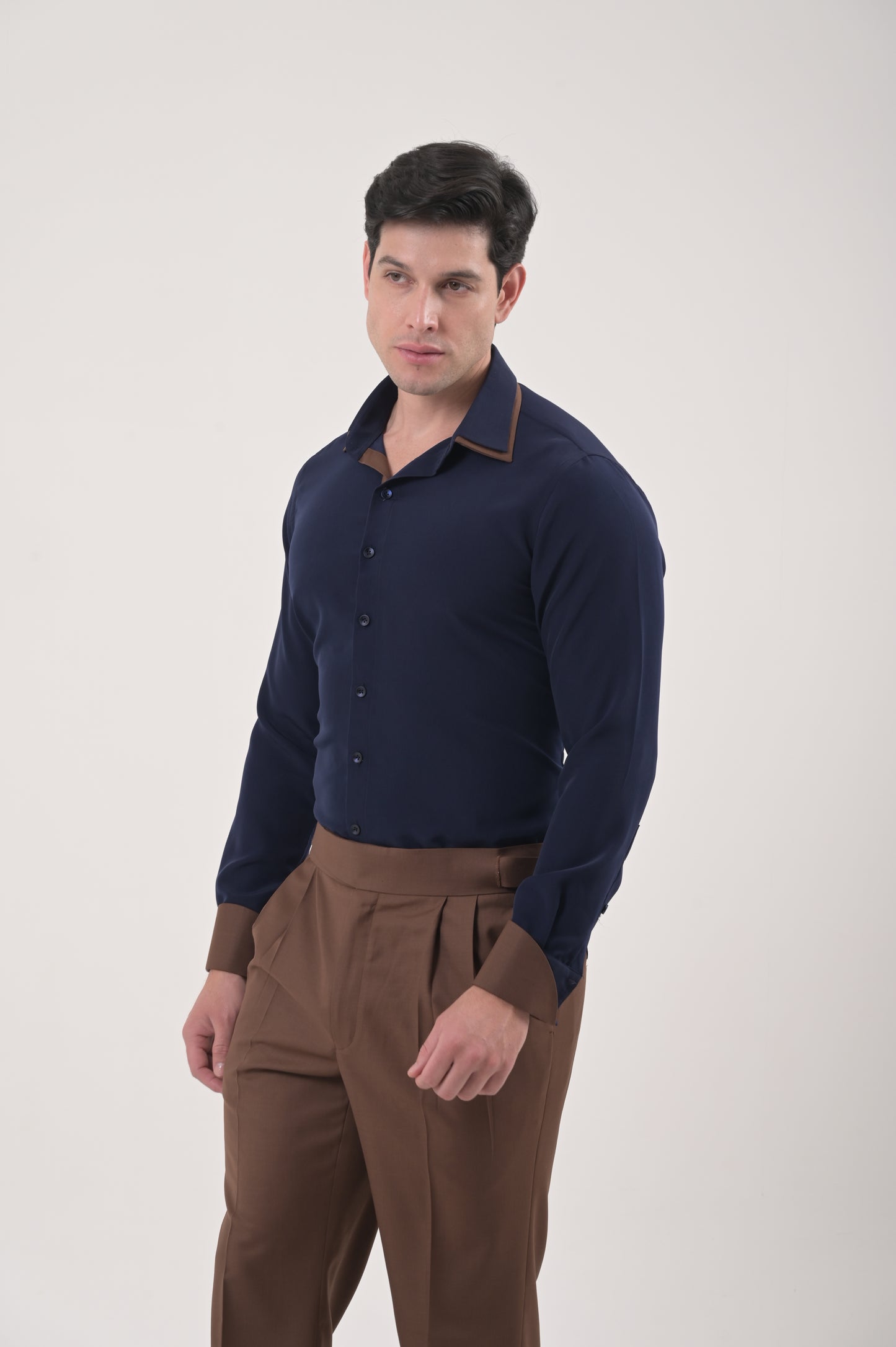 Light Brown Wool Blend Trouser