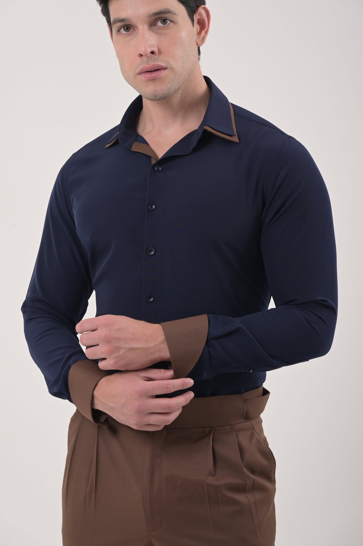Light Brown Wool Blend Trouser