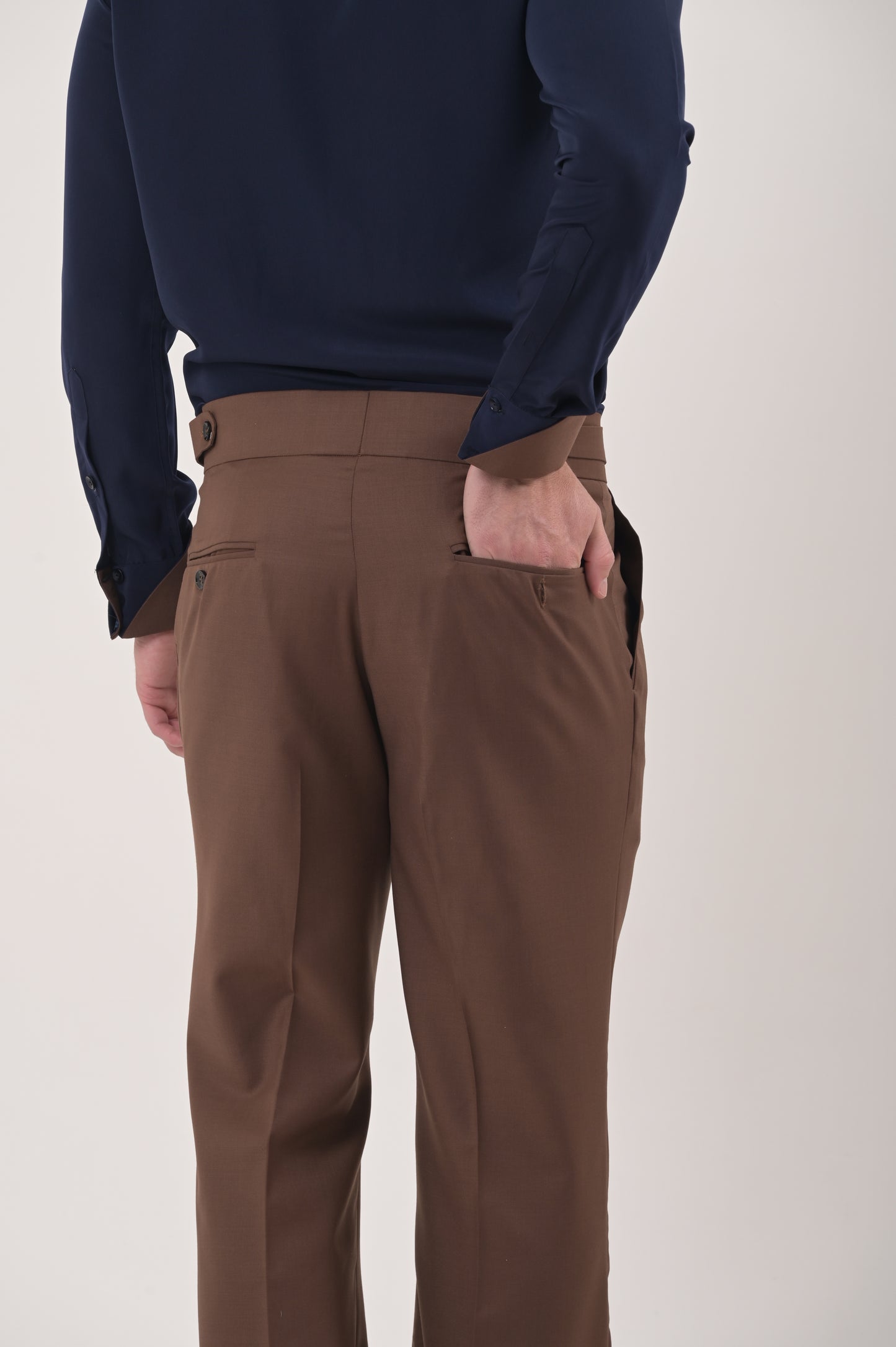 Light Brown Wool Blend Trouser