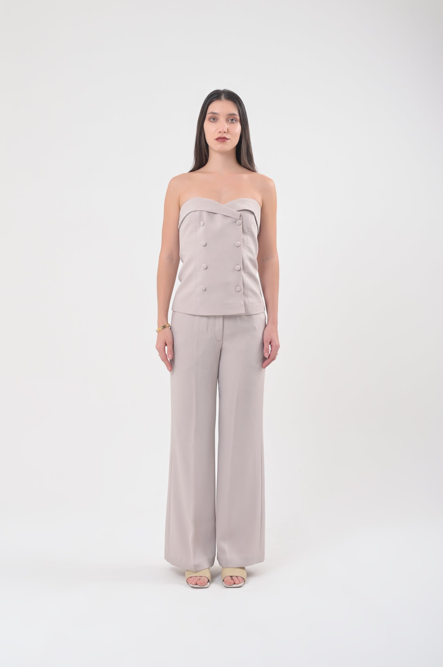 Beige Tailored Trousers