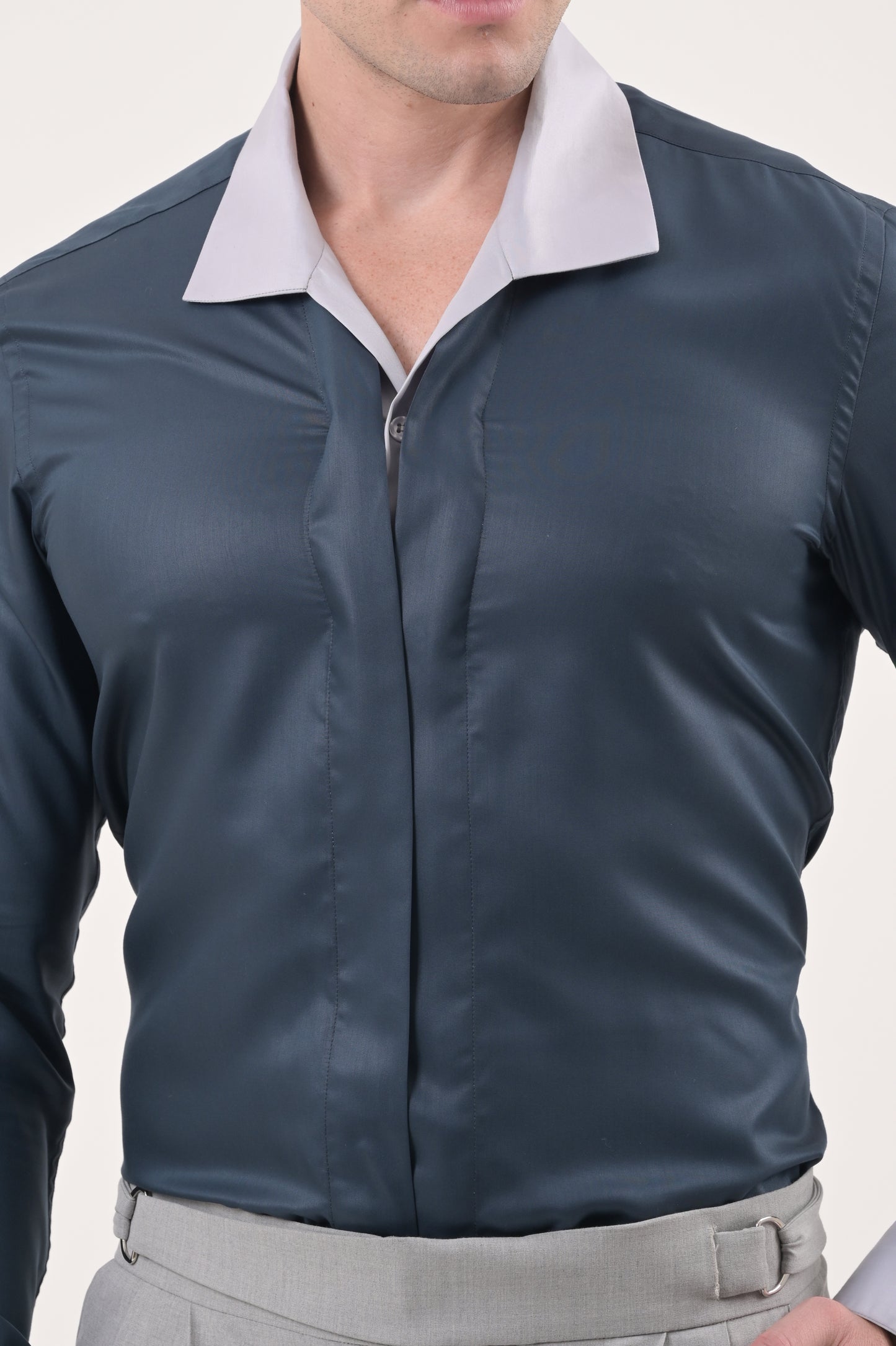 Double Cuff Silk Shirt