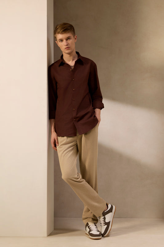 Espresso Linen Shirt