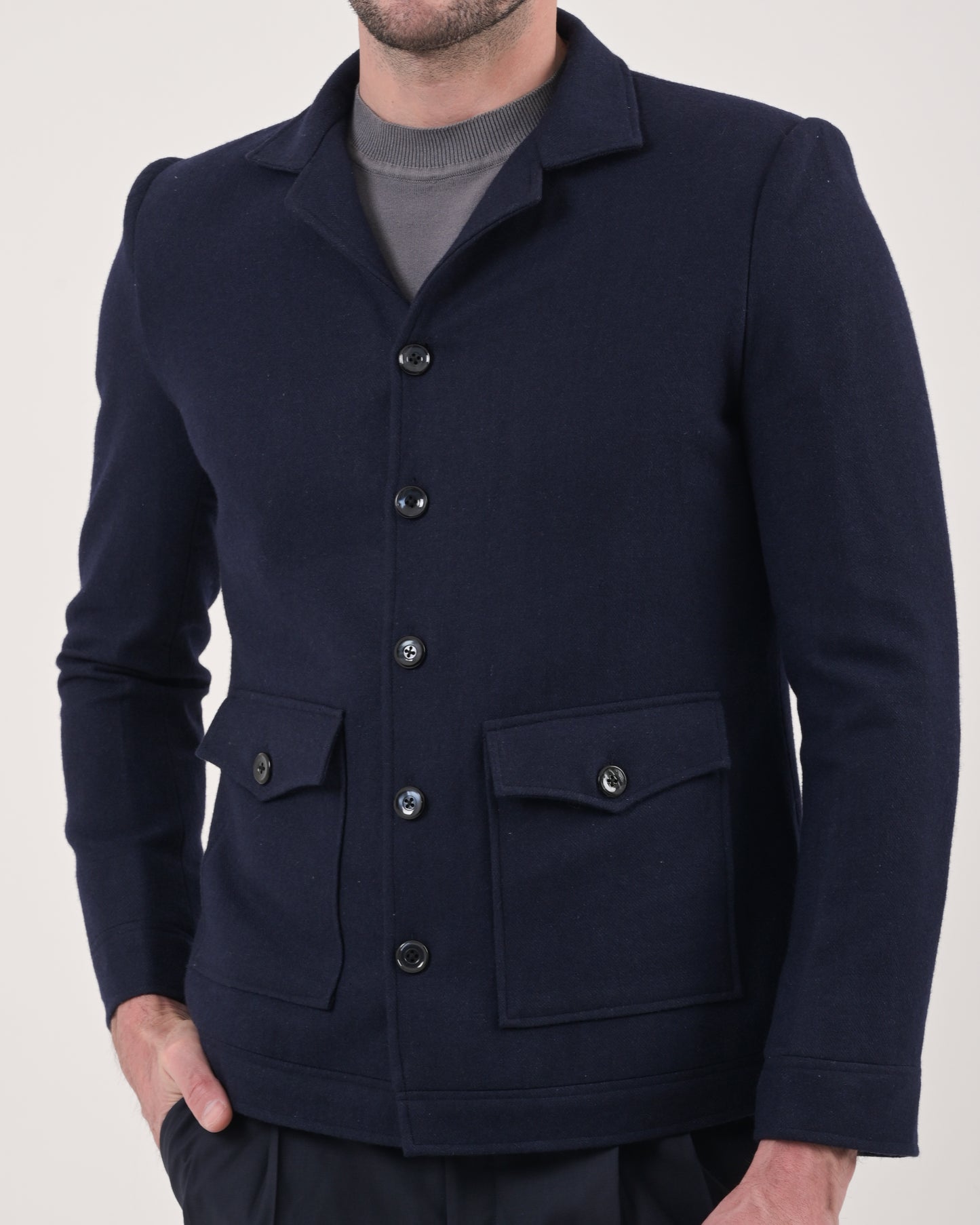 Navy Wool Jacket