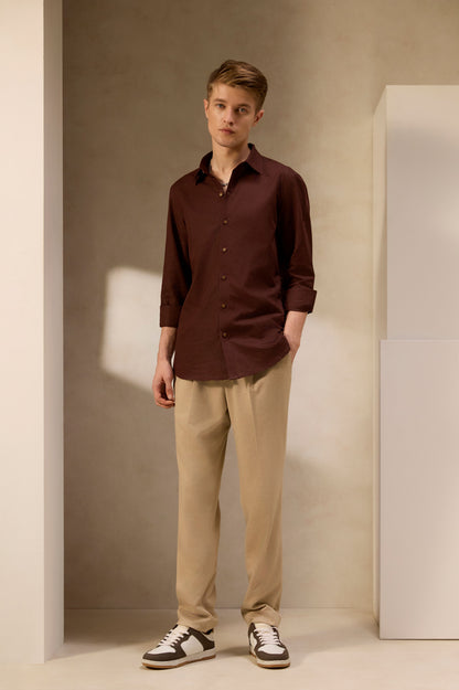 Espresso Linen Shirt