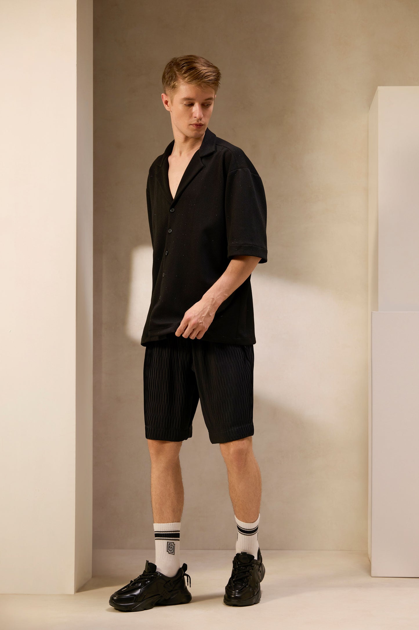 Summer Ripple Elastic Shorts
