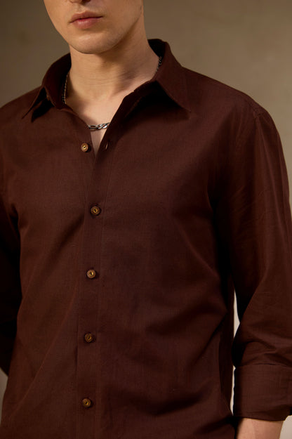 Espresso Linen Shirt