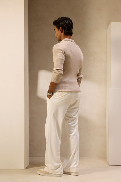 Sandstone Luxe Knit Polo