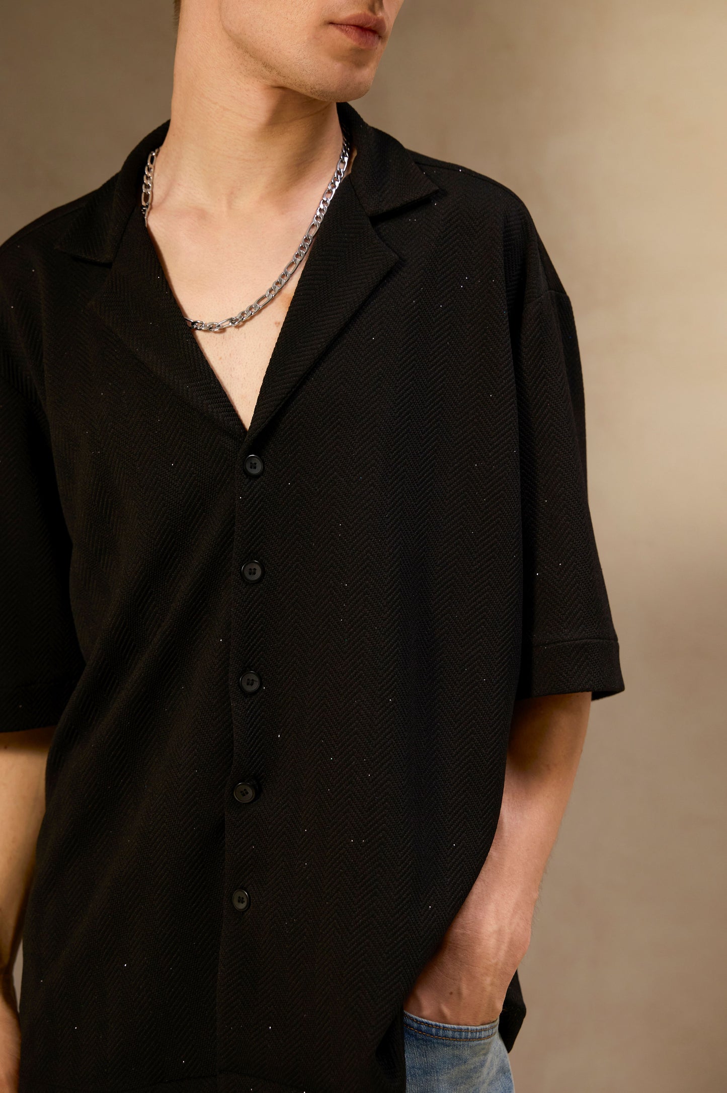Black Glitter Luxe Shirt