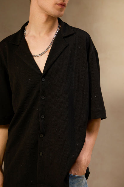 Black Glitter Luxe Shirt