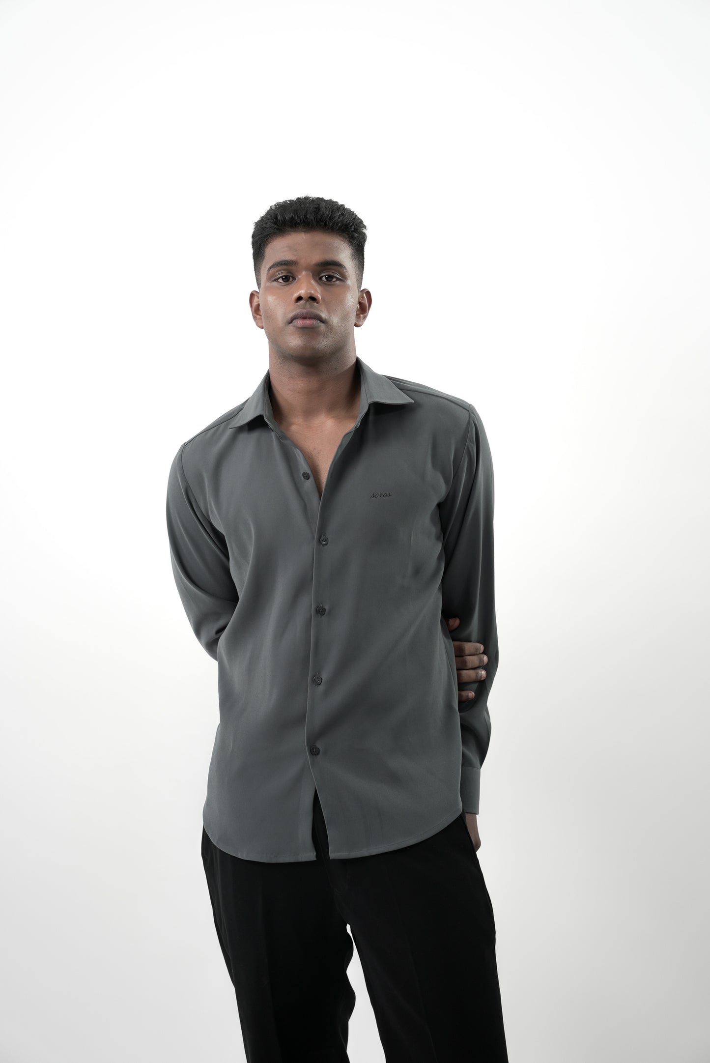 Graphite Velour Shirt