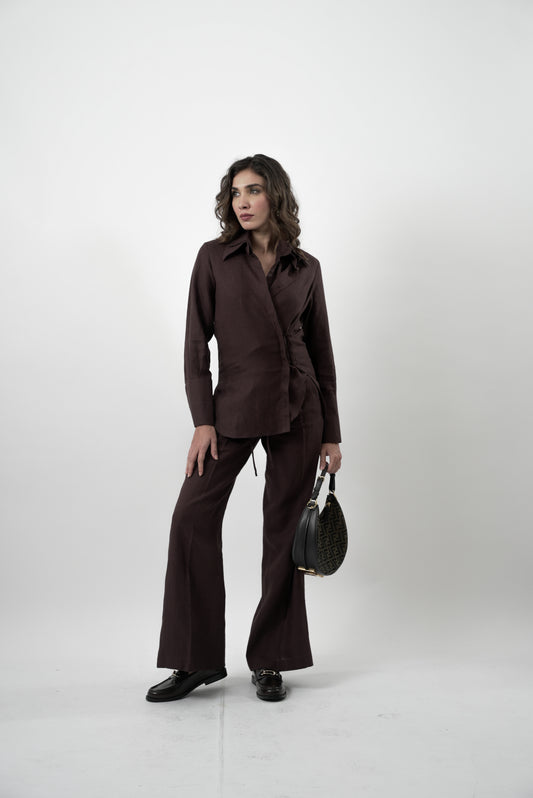 Linen Gather Flux Shirt