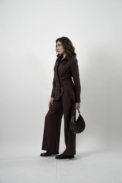 Linen Gather Flux Shirt