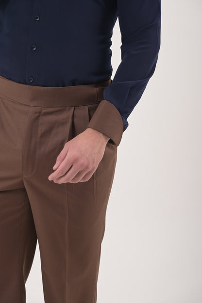 Light Brown Wool Blend Trouser