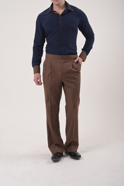 Light Brown Wool Blend Trouser