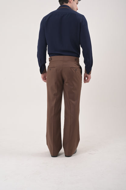 Light Brown Wool Blend Trouser