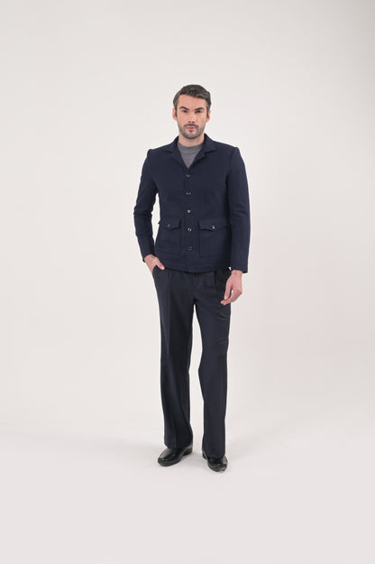 Navy Wool Jacket