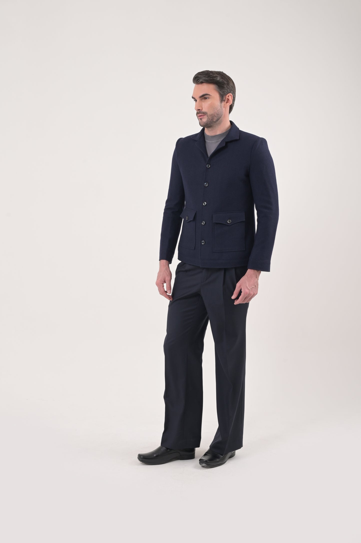 Navy Wool Jacket