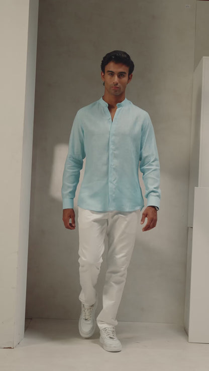 Ocean Fold Linen Shirt