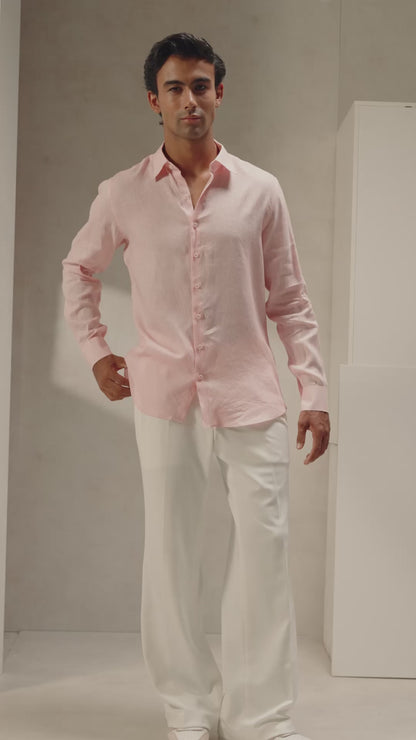 Blush Rose Linen Shirt