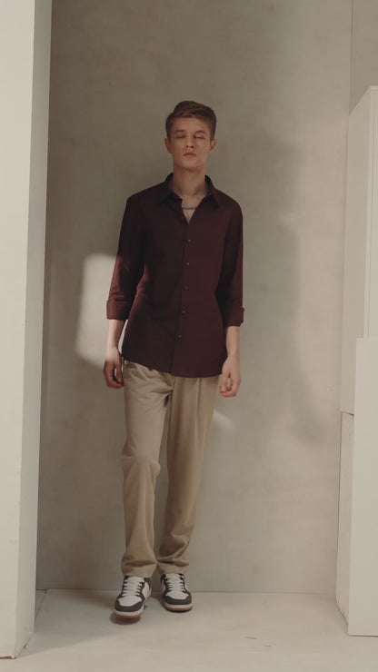 Espresso Linen Shirt